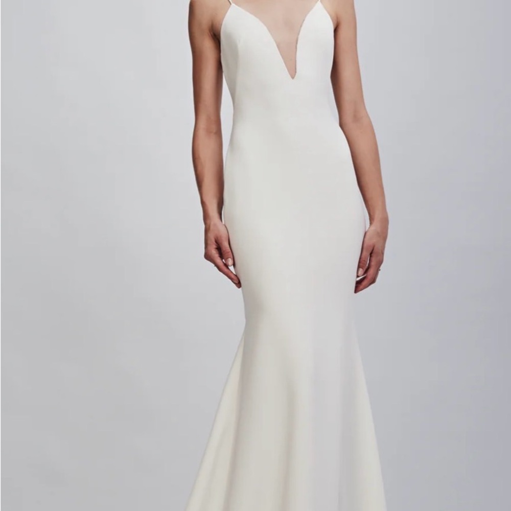 Theia Cream Sleeveless Dress
